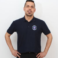 Polo blau Funktionsmaterial Herren XL