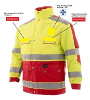 Einsatzjacke gelb/rot  inkl. Klettschildern 44