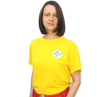 T-Shirt gelb Baumwolle unisex S